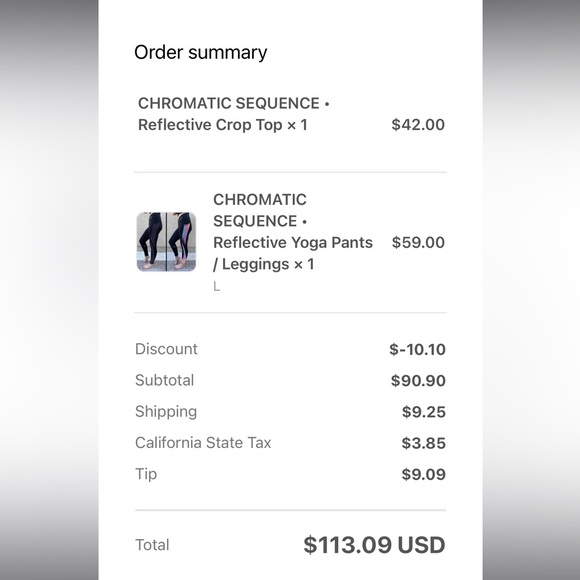 Chromatic sequence rave wear crop top and leggings - Picture 6 of 6